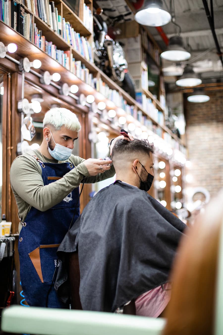 Stock photo: a barbershop session